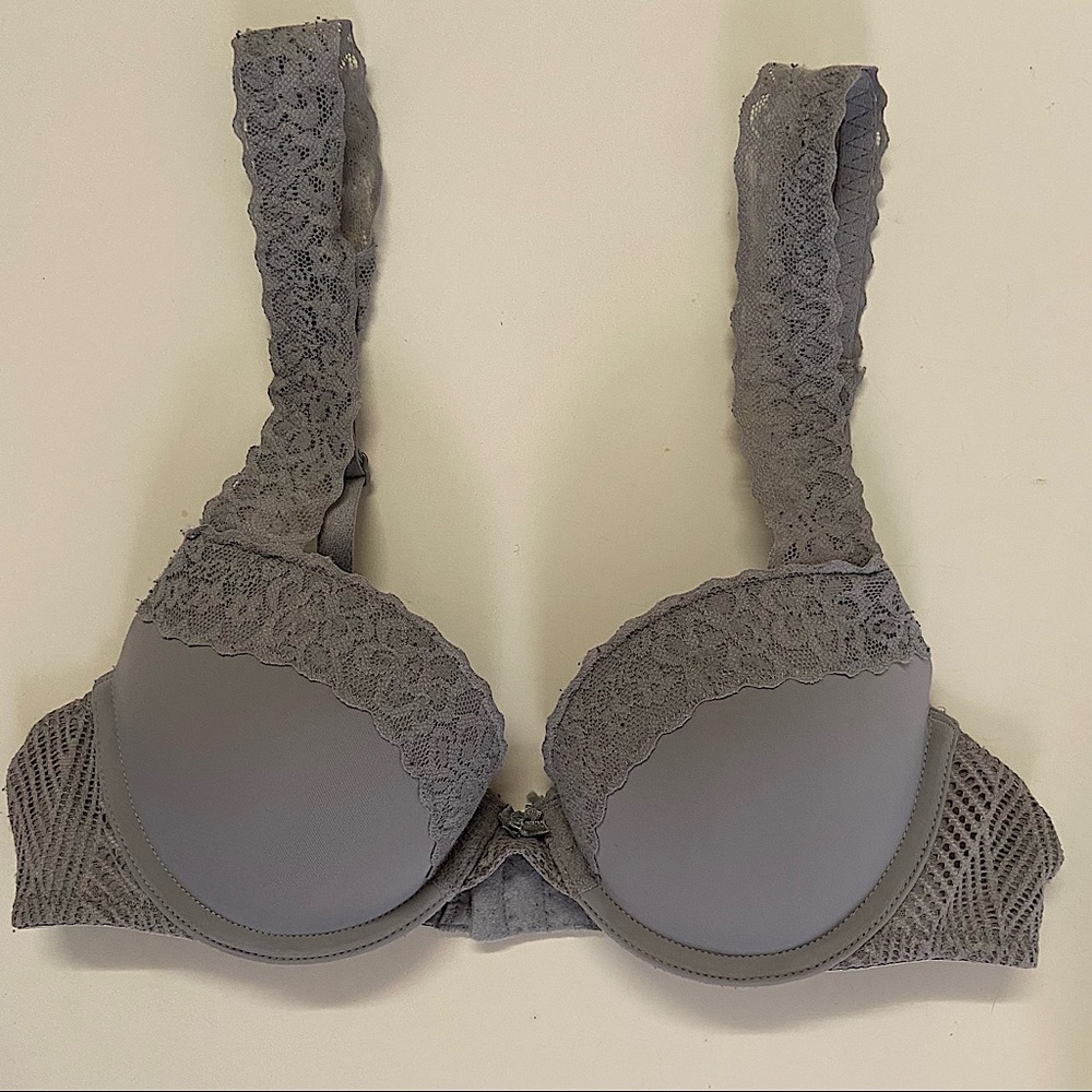 Aerie Gray Lace Bra
